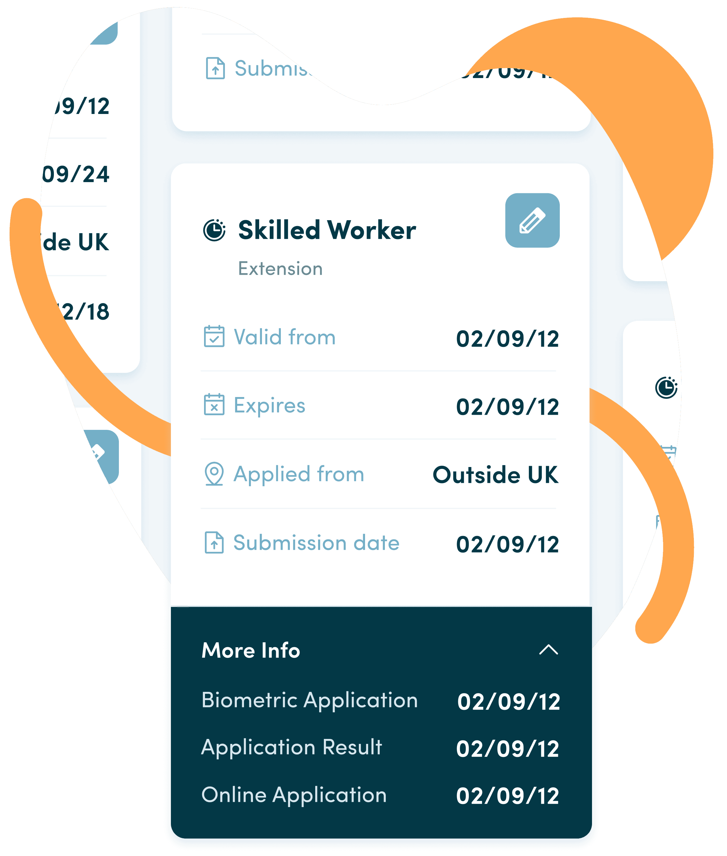 An illustration of visa data being stored